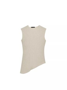 Zara Asymmetric textured Top, Size S